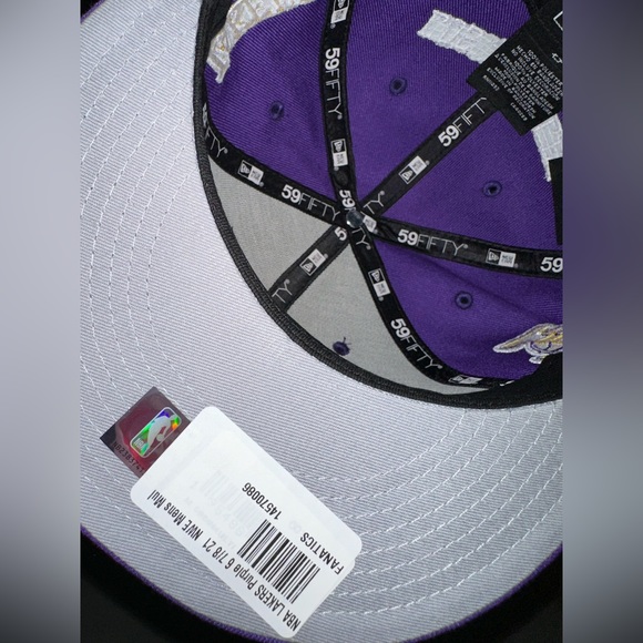 Men's Los Angeles Lakers New Era Purple Multi 59FIFTY Fitted Hat - Picture 11 of 13